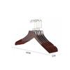 10 Solid Wood Suit Hangers, Retro Style, Flocked Non-Slip view 2