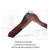 10 Solid Wood Suit Hangers, Retro Style, Flocked Non-Slip view 3