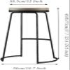 DZYHFCO Modern Bar Stool Set, 2-Piece, White PU Leather Seat, Black Metal Legs view 2