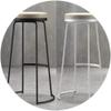 DZYHFCO Modern Bar Stool Set, 2-Piece, White PU Leather Seat, Black Metal Legs view 4