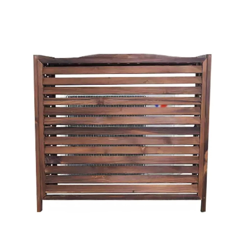 Solid Wood Outdoor AC Cover and Flower Shelf