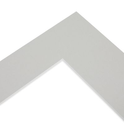 Pre-Cut Mat Board, 1.4 mm Thick, 12 x 14 cm, 7.5 cm Opening, Medium Gray