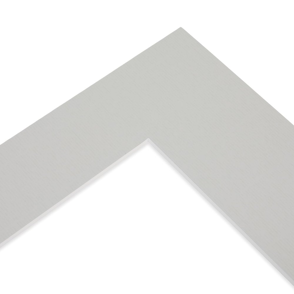 Pre-Cut Mat Board, 1.4 mm Thick, 12 x 14 cm, 7.5 cm Opening, Medium Gray