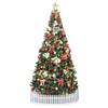 Illuminated 9.8-Ft High-Quality Artificial Christmas Tree with Hinged Branches and Sturdy Metal Stand view 1