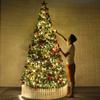 Illuminated 9.8-Ft High-Quality Artificial Christmas Tree with Hinged Branches and Sturdy Metal Stand view 4