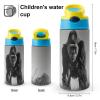 JTREHY Insulated Water Bottle, Gorilla in the Grass, Printed Stainless Steel Travel Cup, Reusable Leakproof Flip-Top, 340 ml view 2