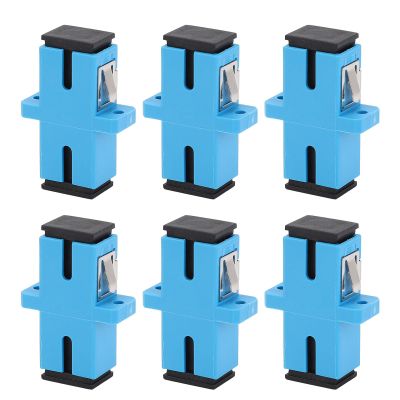 Walfront 50PCS SC UPC Simplex Singlemode Fiber Optic Adapters with Mounting Flanges