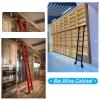 Black Rolling Ladder Hardware Kit, Sliding Ladder Rail Set, 3.3–20 ft Round-Tube Mobile Ladder Rail for Home, Indoor Use, and Attics (Ladder Not Included) (Size: 3.3 ft) view 3