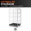 Abrollwerk 3-Sided Roll Container, 1350 mm Usable Height, 500 kg Capacity, Black Plastic Base, 724 x 815 x 1530 mm, CR3-Galvanized view 2