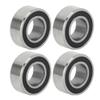 A ABSOPRO MR105-2RS Deep Groove Ball Bearing, Double Rubber Seal, 1 Pc., 5 x 10 x 4 mm view 1