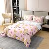 Loussiesd Kids Platypus 100% Cotton Duvet Cover Set, 135 x 200 cm, Pink Australian Animals Heart Pattern view 2