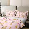Loussiesd Kids Platypus 100% Cotton Duvet Cover Set, 135 x 200 cm, Pink Australian Animals Heart Pattern view 3