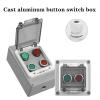 BADIKA Pushbutton Switch Control Box, 1 pc, Waterproof Die-Cast Aluminum Alloy, Industrial Two-/Three-Switch Emergency Stop (ALO81206F-01 ZS) view 3