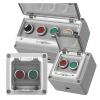 BADIKA Pushbutton Switch Control Box, 1 pc, Waterproof Die-Cast Aluminum Alloy, Industrial Two-/Three-Switch Emergency Stop (ALO81206F-01 ZS) view 4