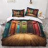 AAPZY Strange Colourot Doors 3D-Printed Microfiber Duvet Cover Set, Double, 200 x 200 cm view 3