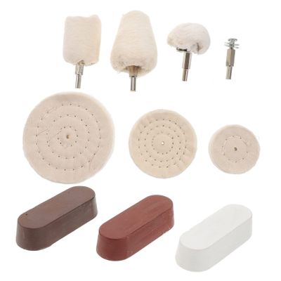 JECOMPRIS 10-Piece Polishing Wheel Set with Paste