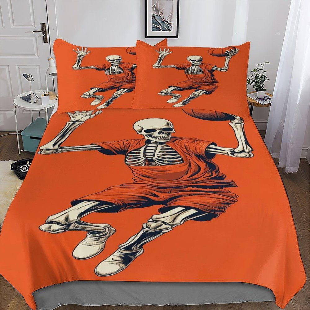 AAPZY Basketball 3D-Printed Microfiber Duvet Cover Set, 2-Piece, Single 135 x 200 cm