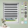 Double Roller Blind, No-Drill Clip-On, Anthracite, W60 x H110 cm, Fabric Width 56 cm view 1