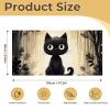 Customizable Banner with Hand-Drawn Black Cat, 4 Metal Grommets, 180 x 120 cm view 2