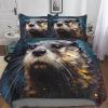 AAPZY Otter 3D Duvet Cover Set for Girls and Boys, Double, 200 x 200 cm view 1