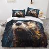 AAPZY Otter 3D Duvet Cover Set for Girls and Boys, Double, 200 x 200 cm view 3
