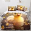 AAPZY Little Yellow Duck 3D 3-Piece Bedding Set, Microfiber, with Pillowcase, Wrinkle-Free and Soft, King Size, 220 x 240 cm view 3