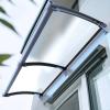 Aluminum and Polycarbonate Door Awning, 55 x 280 cm, Frosted view 1