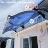 Aluminum and Polycarbonate Door Awning, 55 x 280 cm, Frosted view 2