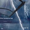 Aluminum and Polycarbonate Door Awning, 55 x 280 cm, Frosted view 3
