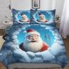 AAPZY Santa Premium Breathable Microfiber Duvet Cover Set for Boys and Girls, Double 200 x 200 cm view 1