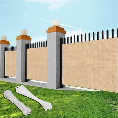 HEFJIAYCIQ Balcony Privacy Screen, HDPE Shade and Rain Cover, Beige, 1 x 7 m