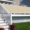 HEFJIAYCIQ Balcony Privacy Screen, HDPE Railing Cover, Beige, 0.7 x 3 m view 2