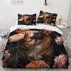 AAPZY Dog in Roses 3-Piece Duvet Cover Set, Microfiber, Double 200 x 200 cm view 3