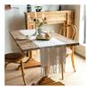VONCYKI Thick Gray Openwork Vintage Farmhouse Table Runner, Embroidered, Light Coffee, 38 x 200 cm view 2