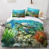 AAPZY Sea Turtle 3D 3-Piece Duvet Cover Set, Super Soft Breathable Hypoallergenic Bedding, Double 200 x 200 cm view 3