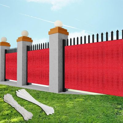 HEFJIAYCIQ Balcony Privacy Screen, HDPE Railing Cover for Shade and Rain, Red, 0.6 x 7 m