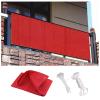 HEFJIAYCIQ Balcony Privacy Screen, HDPE Railing Cover for Shade and Rain, Red, 0.6 x 7 m view 2