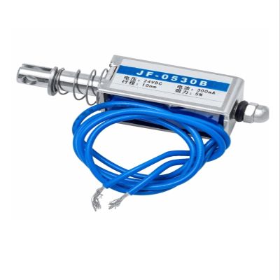 BIRXPMOS JF-0530B 24V Push-Pull Open-Frame Linear Solenoid, 5N Holding Force, 10mm Travel