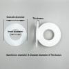 JWOO 10-Pack White Silicone Flat Gasket, 6 x 12 x 2 mm view 4