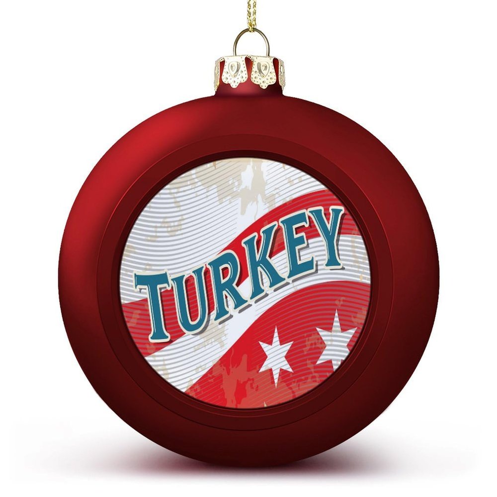 Turkey Flag Christmas Ornament Ball