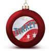 Turkey Flag Christmas Ornament Ball view 1