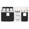 NQJIBUE Children's Loft Bed with Curtains, White & Black, 90 x 190 cm view 4