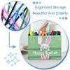 VAPOKF Cute Easter Bunny 2-Compartment Desk Pen Holder view 3