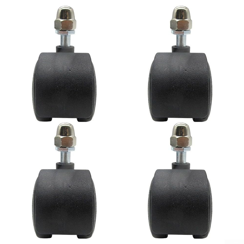 Replacement Casters for Electric Heaters, 4-Piece Plastic Set for Midea and Pioneer Models (No Brake)