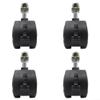 Replacement Casters for Electric Heaters, 4-Piece Plastic Set for Midea and Pioneer Models (No Brake) view 2