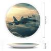 NWTRK Decorative Bone China Plate with Fighter Jets and Display Stand view 2