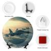 NWTRK Decorative Bone China Plate with Fighter Jets and Display Stand view 3