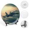 NWTRK Decorative Bone China Plate with Fighter Jets and Display Stand view 4