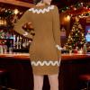 Seizesoul Women's Christmas Costume Dress, Fitted Long-Sleeve Ugly Holiday Outfit view 4