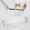 IUokLU Crystal Gold Bathroom Shelf with Towel Bar view 2